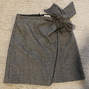 ARITZIA WILFRED DORINE WOOL TIE FAUX WRAP SKIRT
